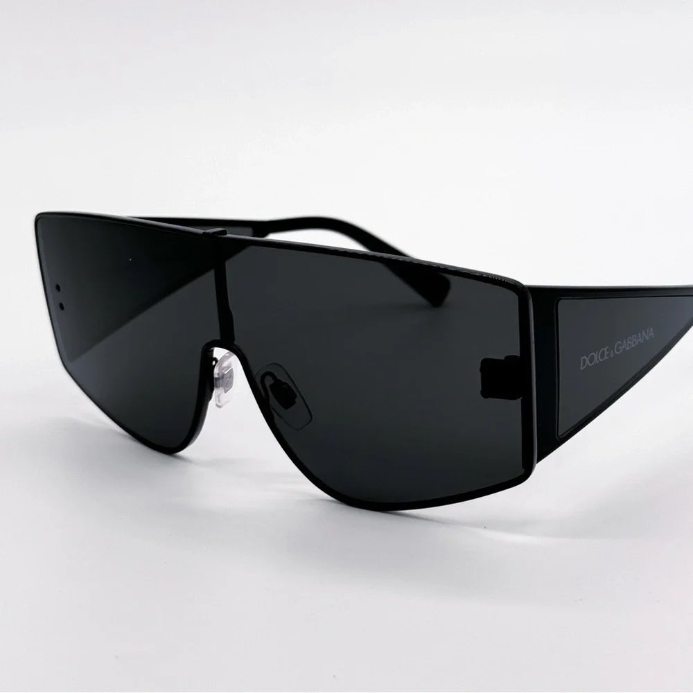 NEW DOLCE&GABBANA DG2305 01/87 OVERSIZED BLACK WOMEN SUNGLASSES DOLCE&GABBANA